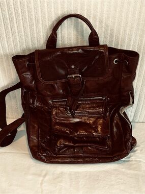 Spikes and Sparrow by Jack Georges Dark Brown Leather Rucksack Backpack Bag